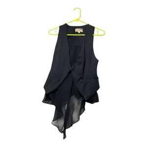 Women’s Elizabeth and James Black Vest with sheer panels, size small